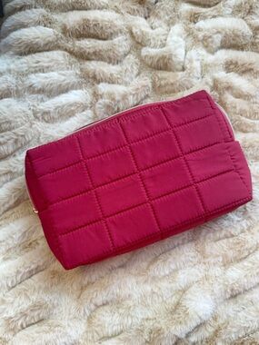 Sephora Quilted Raspberry Cosmetic Pouch